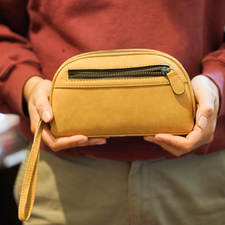 Tas Tangan Pria Wanita Kulit Sintetis Pouch Hand Bag Notch