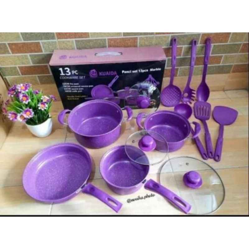 panci set 13pcs marble tri J