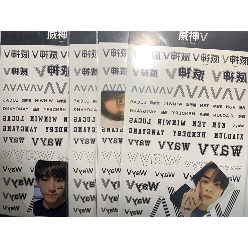 [ SEALED ] Official Tattoo Sticker Set PC Winwin Xiaojun Hendery Ten Photocard