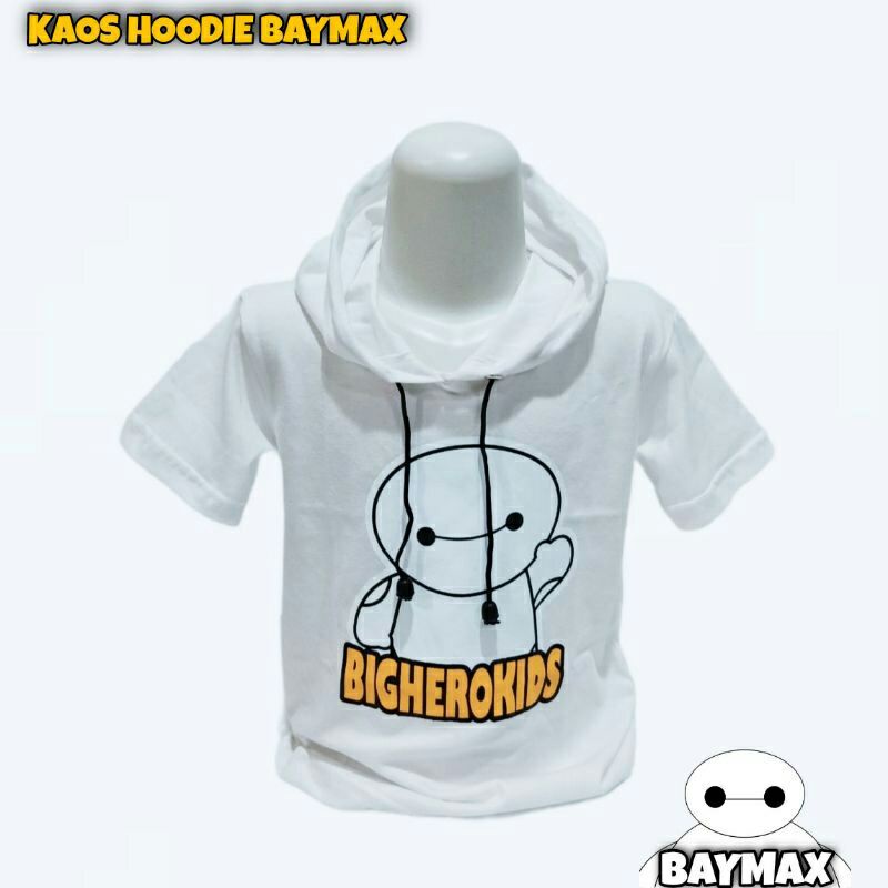 baju kaos anak anak baju kaos hoodie baju kaos anak usia 1-10 tahun karakter baymax kaos kupluk