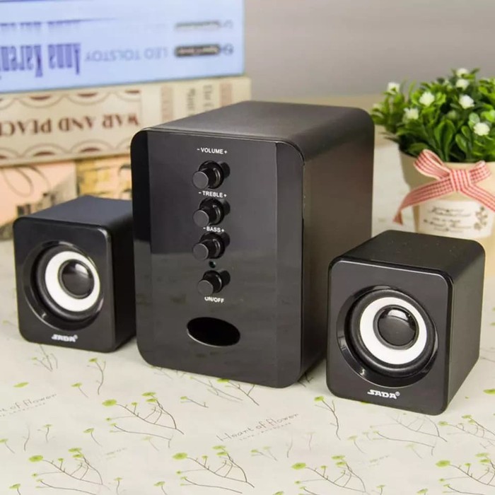 Speaker Bass Aktif Mini Subwoofer USB Stereo 2.1 Komputer Laptop Sada