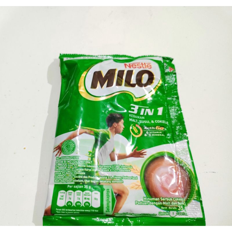 

Milo 3 in 1 susu bubuk bergizi minuman serbuk cokelat Dandeshop