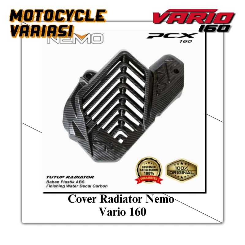 COVER TUTUP RADIATOR CARBON HONDA NEW VARIO 160 NEMO