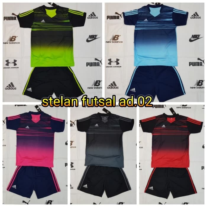 Baju Kaos Olahraga Jersey Bola Setelan Futsal Adidas AD02