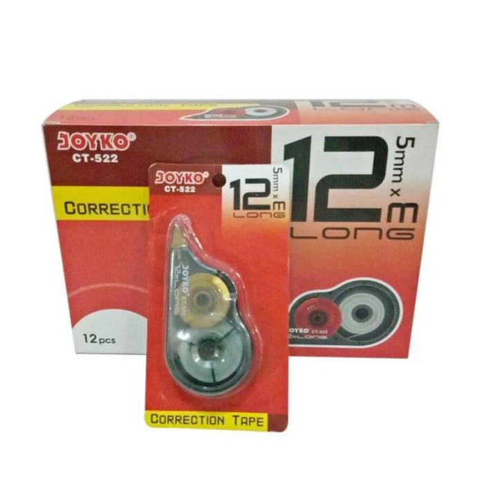 

Tipex Correction Tape Ct 522 Joyko [Lusin -12 Pcs]