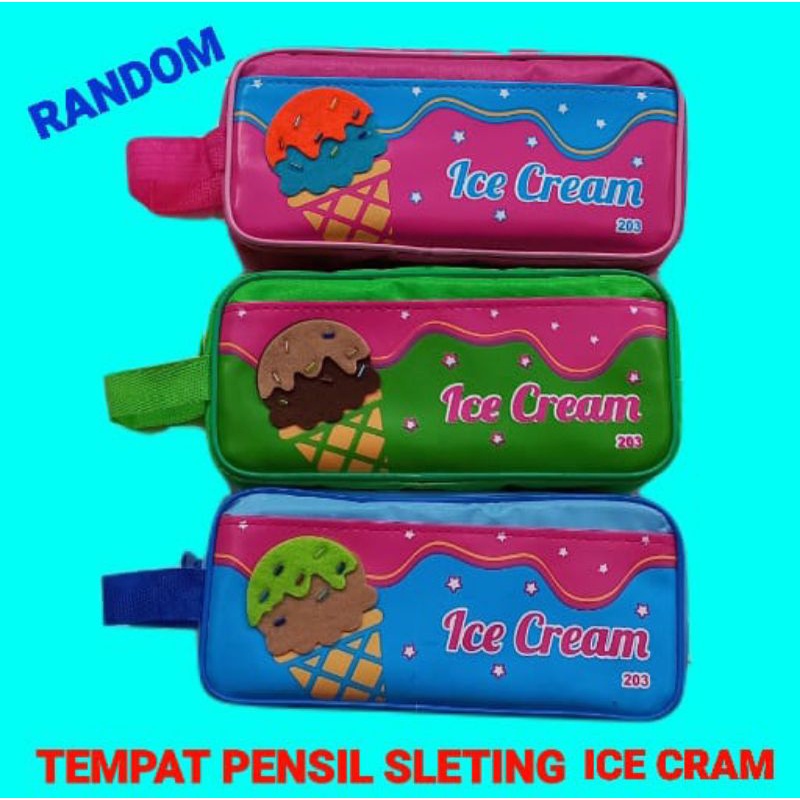 

KOTAK PENSIL SLETING ICE CREAM / TEMPAT PENSIL GAMBAR ES CREM NYA TIMBUL