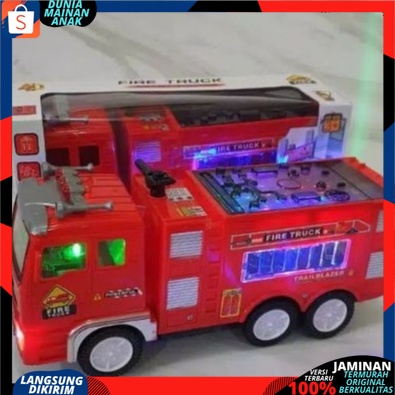 Mobil Truck Polisi Pemadam Kebakaran Berjalan Bersuara Dan berlampu Terbaru| Mainan Anak Laki LAki-1