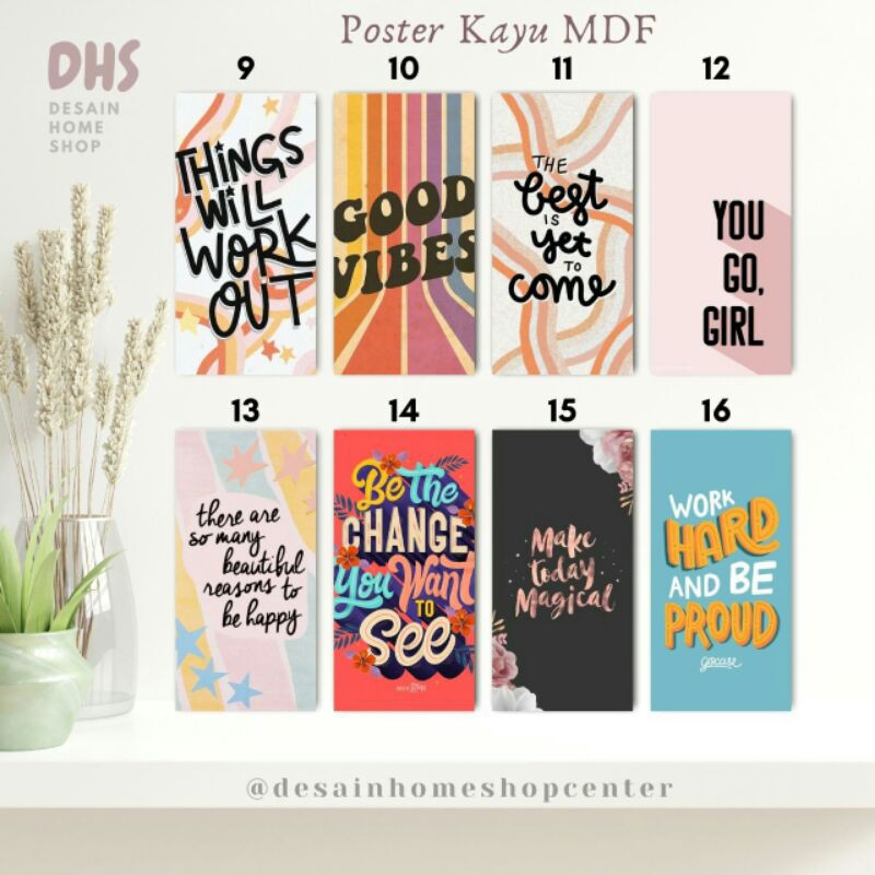 Hiasan Dinding Poster Quotes Tulisan Motivasi