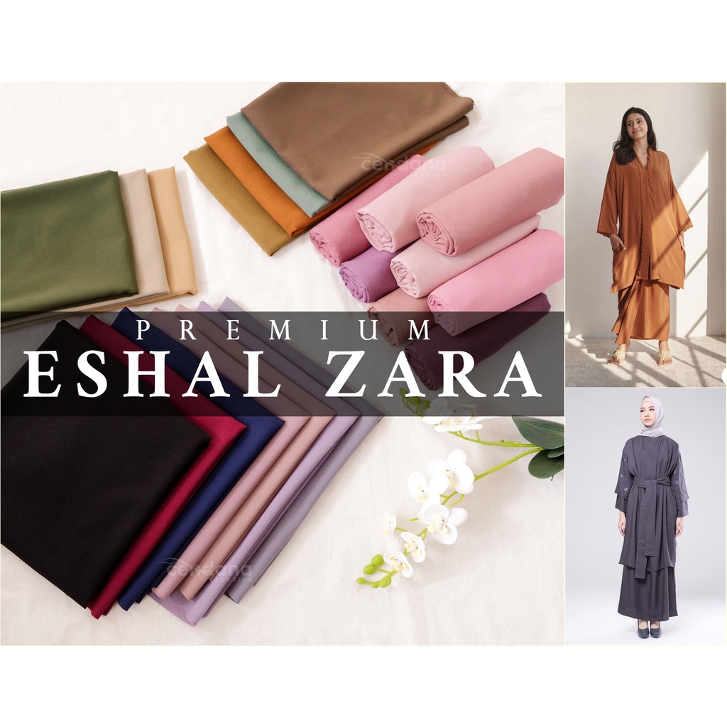 Kain Eshal Zara Premium Bahan Abaya  Bridesmaid Grosir Kain