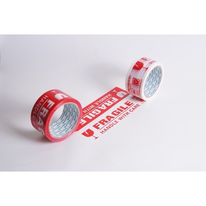 

LAKBAN FRAGILE - Isolasi Fragile / Lakban Packing uk.48 mm x 60 Yard