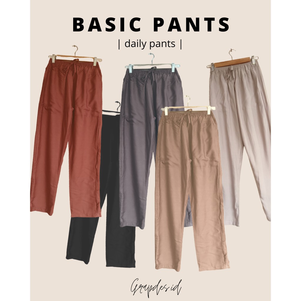 Basic Pants | Daily Pants | Celana Rayon panjang