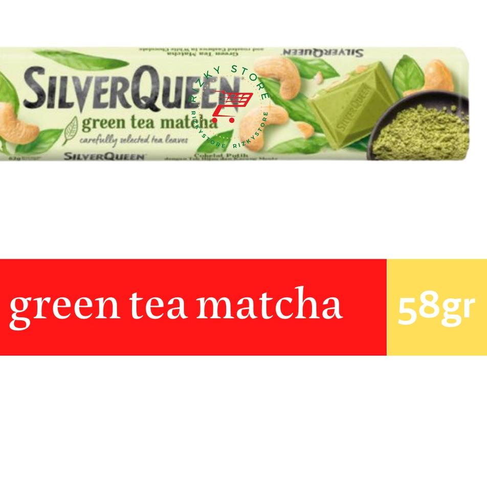 

[KODE PRODUK VGMZT8796] SILVERQUEEN 58 GRAM, COKLAT GREEN TEA , ALMOND , MEDE, SILVER QUEEN