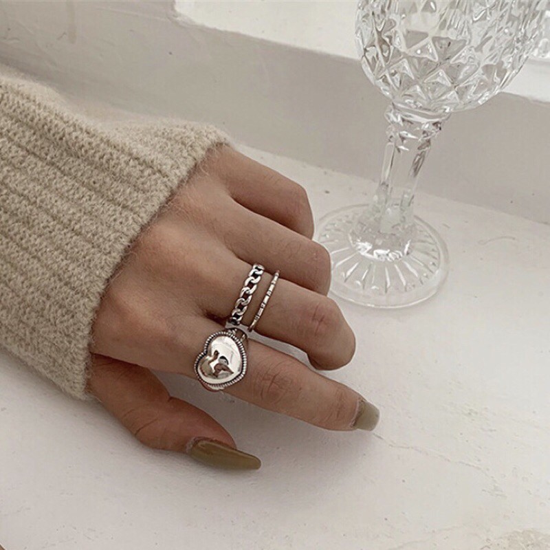 𝑯𝒆𝒂𝒓𝒕𝒚 𝒓𝒊𝒏𝒈 — cincin aesthetic unisex