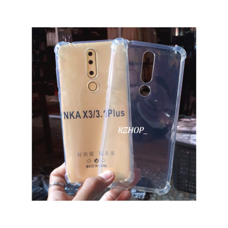 Anticrack Nokia 3.1 Plus / 3.1+ Anti Crack Bening Transparan Softcase Casing Soft
