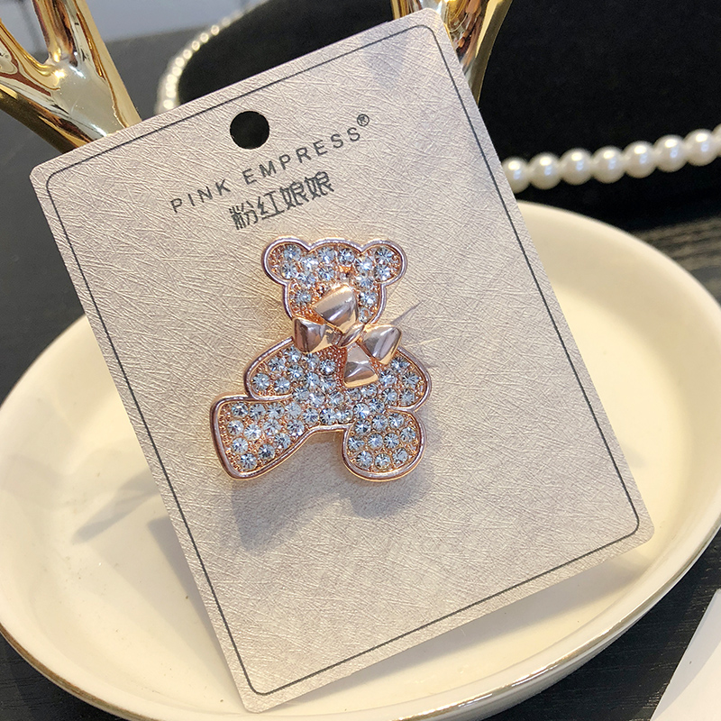 Bros Bros Pin Perempuan Korea Suasana Mewah Selendang Gesper Mantel Kardigan Dekorasi Kreatif-12