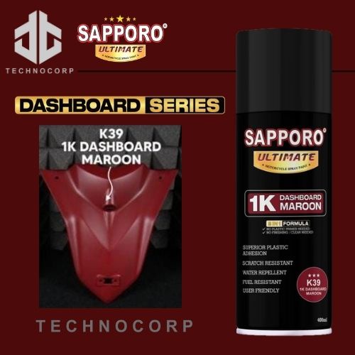 

Cat SAPPORO ULTIMATE K39 1K DASHBOARD MAROON / MERAH BODY KASAR