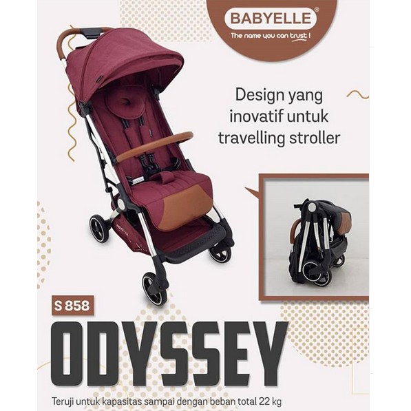 Stroller Babyelle Odyssey S-858 Compact Stroller Melipat Hanya Menggunakan 1 tangan