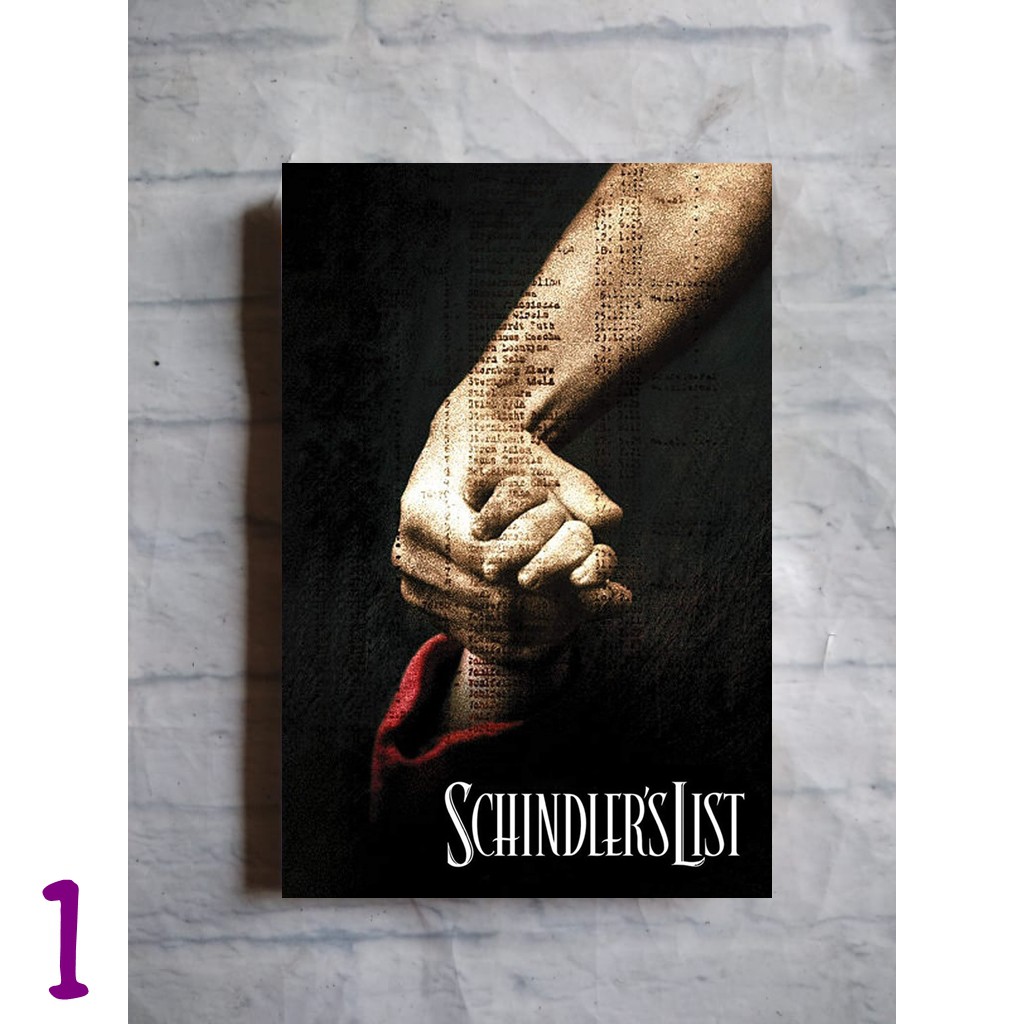 poster film SCHINDLER S LIST Liam Neeson film perang hiasan dinding kayu klasik vintage jadul