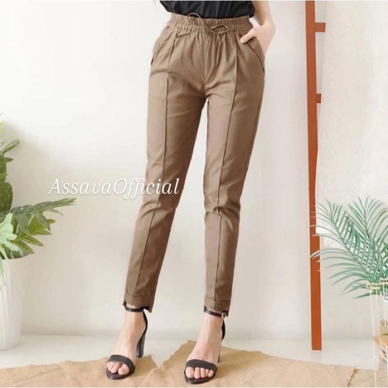 LIONA PANTS TWILL PREMIUM // CELANA WANITA BAGGY PANTS TWILL PREMIUM