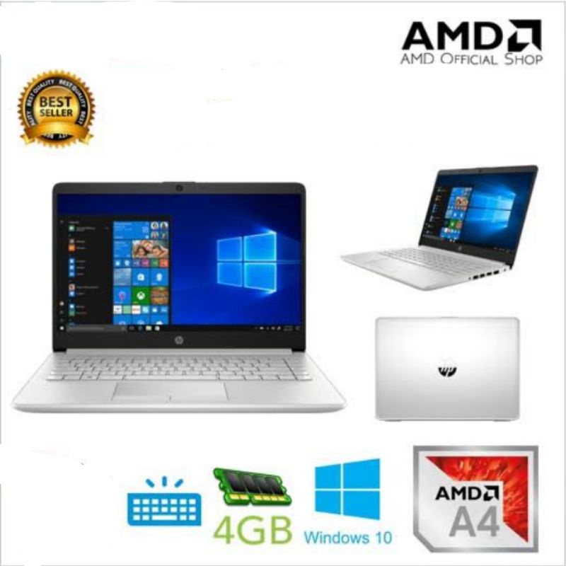 Laptop Hp 14s-dk0xxx amd a4-9125 ram 4gb hdd 1 tera VGA Radeon R3