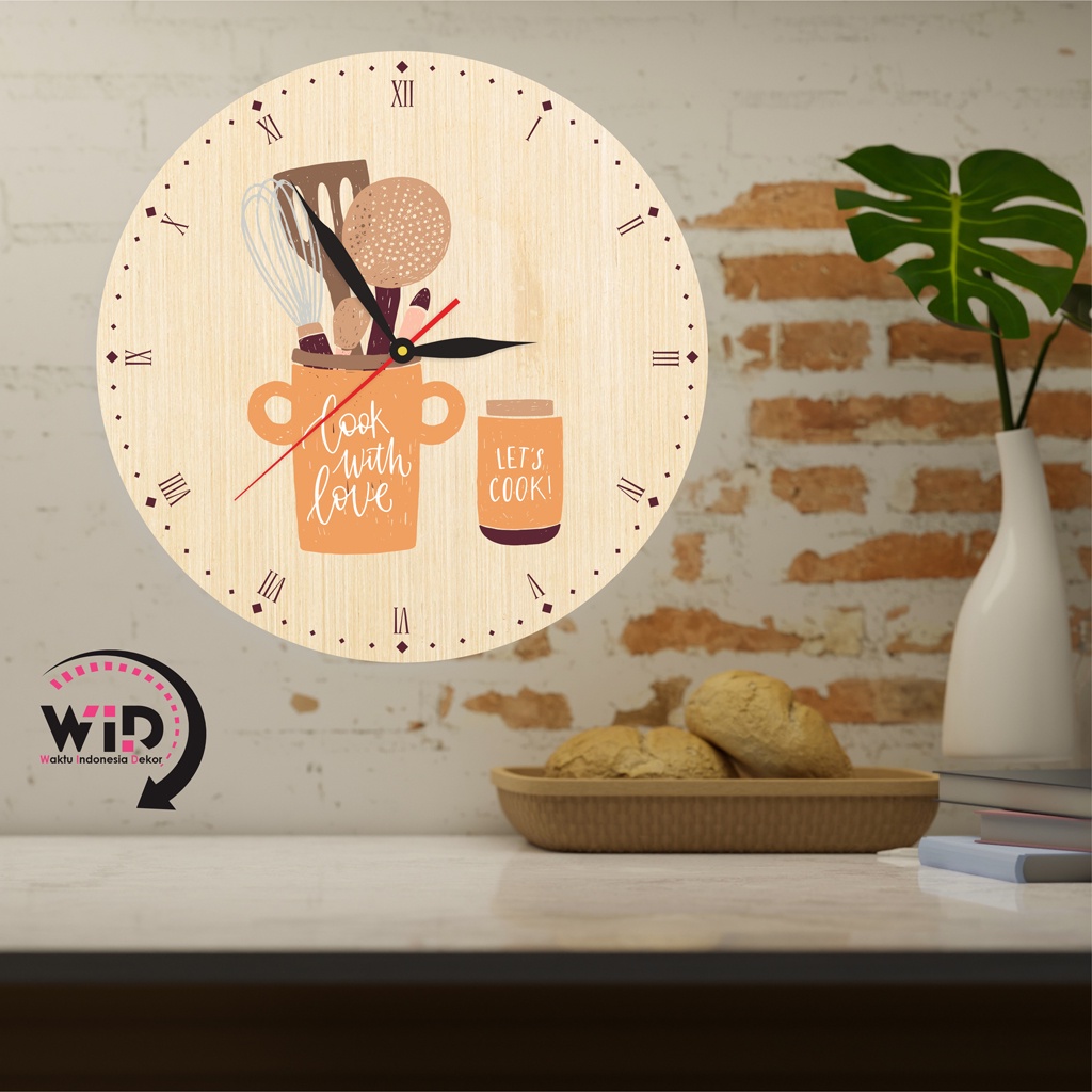 JAM DINDING SHABBY CHIC - DEKORASI DAPUR VINTAGE