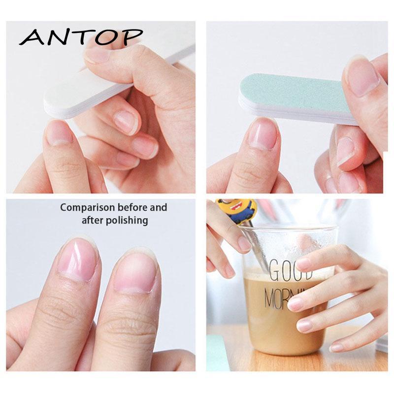 1pcs Pengikir Kuku Mini Spons/ Strip Pemoles Alat Manikur Kuku Nail File ANTOP