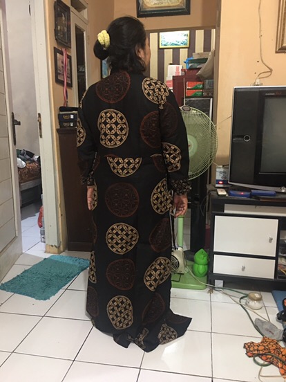 Gamis Batik Modern Murah Katun Halus Kombinasi Truntum, Ori Batik Aksara Pekalongan Big Size Jumbo