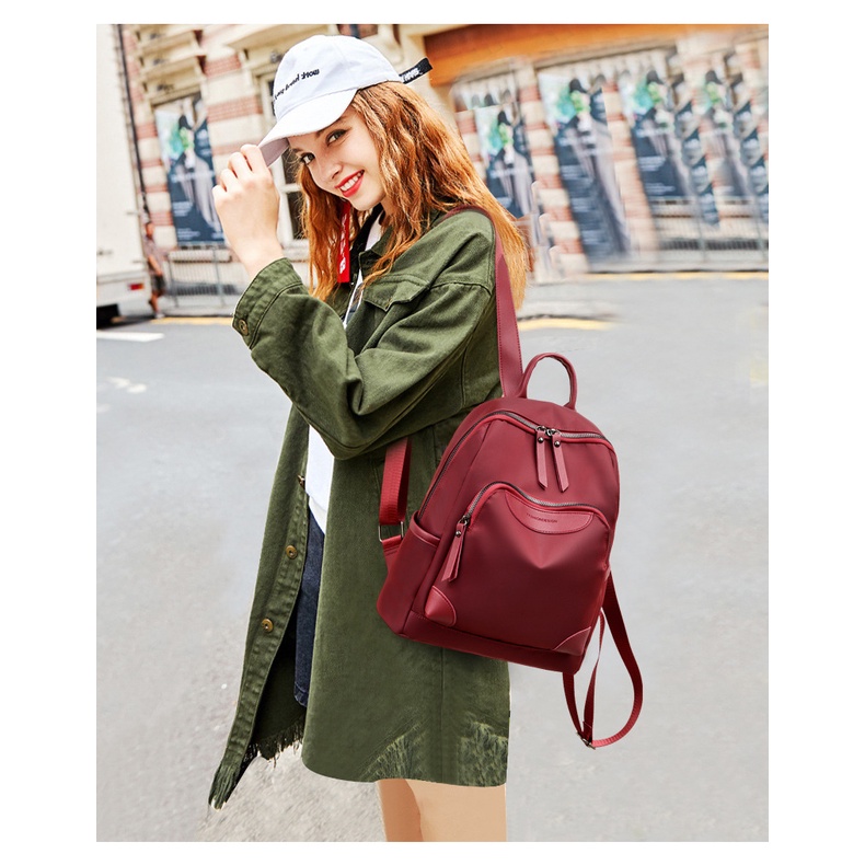 Tas Ransel Wanita Tas Import Fashion Korea Tas Punggung Kerja Sekolah Jalan Jalan Cewek Backpack Women Nilon Azgalery T245