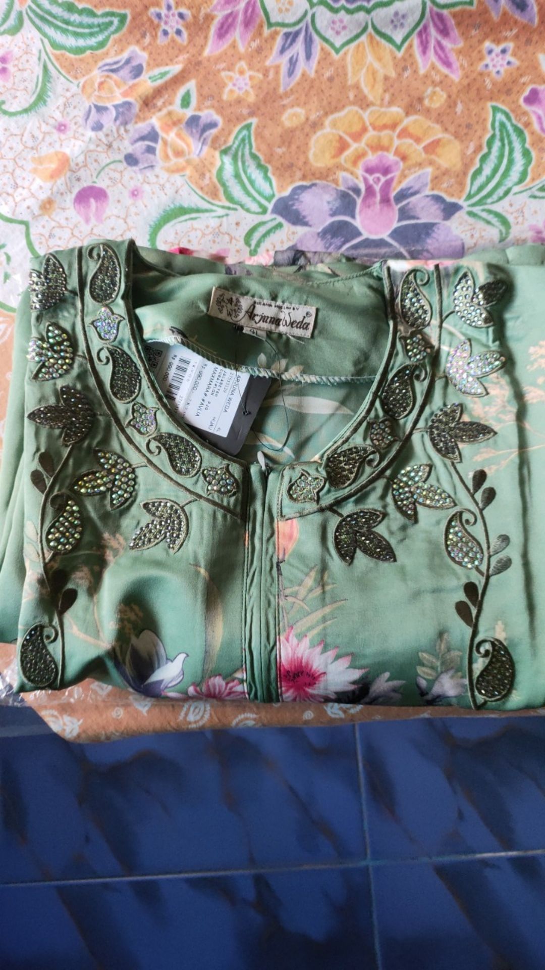 Arjuna Weda Jalabeyah Batik Avlia - Hijau