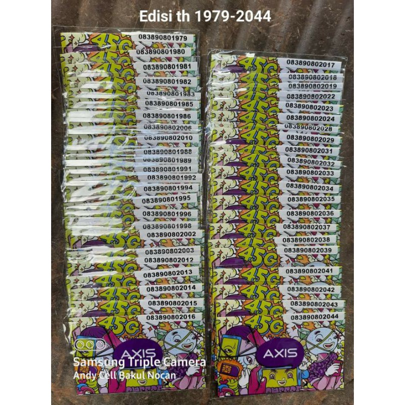 PROMO NOMOR CANTIK AXIS EDISI TAHUN 1979-2044
