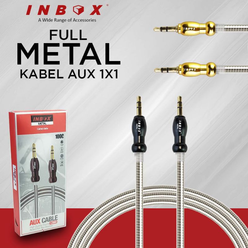 KABEL AUX INBOX METAL 1X1 CABLE 3.5MM AUDIO