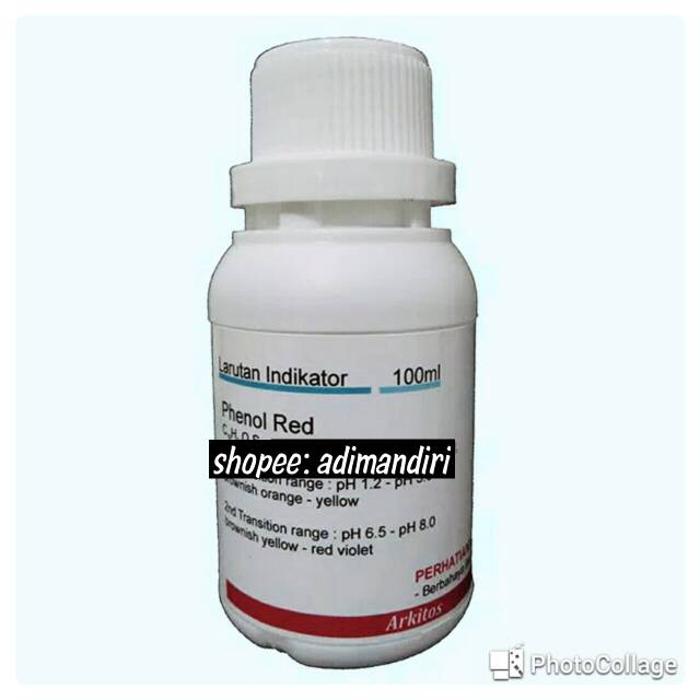 Larutan indikator Phenol Red 100ml/Fenol merah