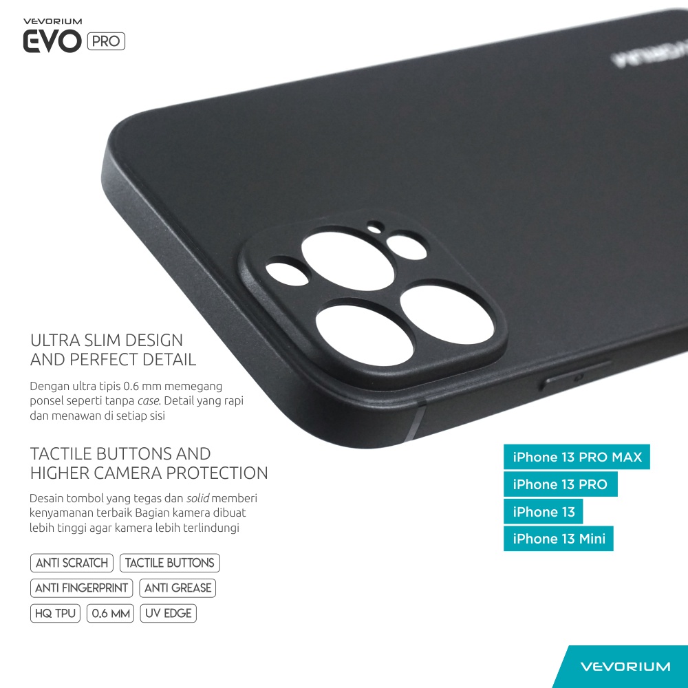 VEVORIUM EVO PRO Apple iPhone 13 Series PRO MAX MINI Premium Soft Case