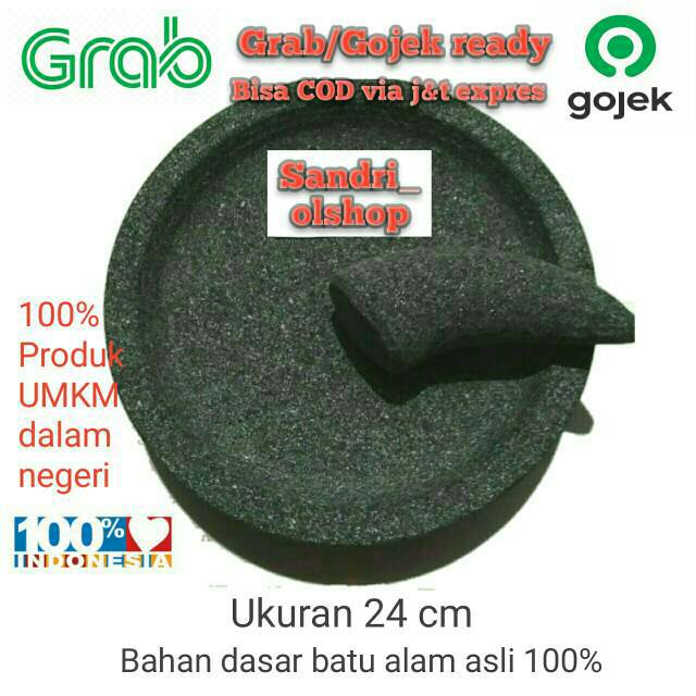 Cobek bubut / Cobek batu / ulekan ukuran 24cm | Shopee Indonesia