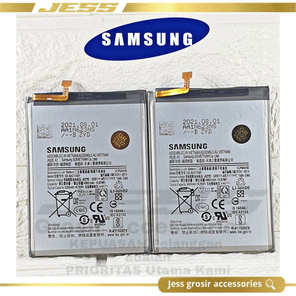 Baterai Battery Original Samsung Galaxy A21S -  A217F - SM-A217F - A12 - A215F - SM-A215F - A02 - A022F - SM-A022F Kode Batre EB-BA217ABY