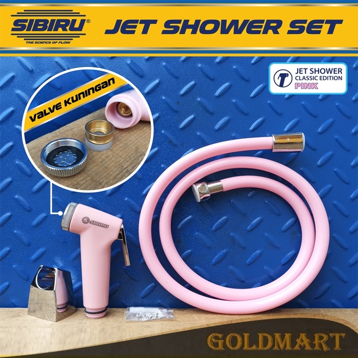 Jet Shower Set Kloset Toilet Kamar Mandi Jet Shower Bidet Head Semprotan Cebok WC - Pink