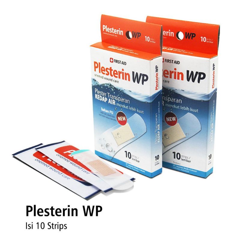 Plesterin Plester Luka kedap air isi 10/Plesterin Wp Plester Transparant kedap air isi 10