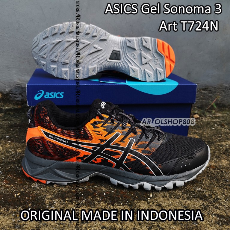  Asics  Gel  Sonoma  3  Men Sepatu  Trail Running Shoes Sepatu  