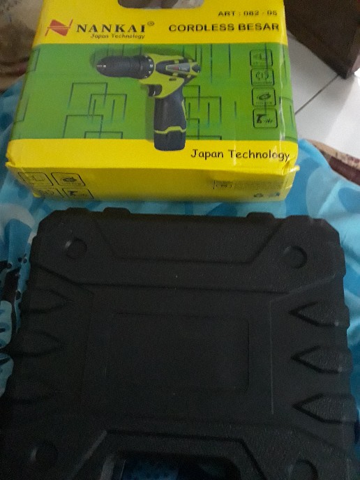 Obeng Bor Tangan Elektrik Charger Cordless Screwdriver Nankai