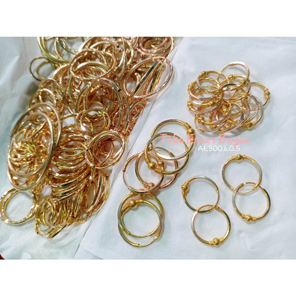 Anting emas gypsi Mrican kadar 300 6k