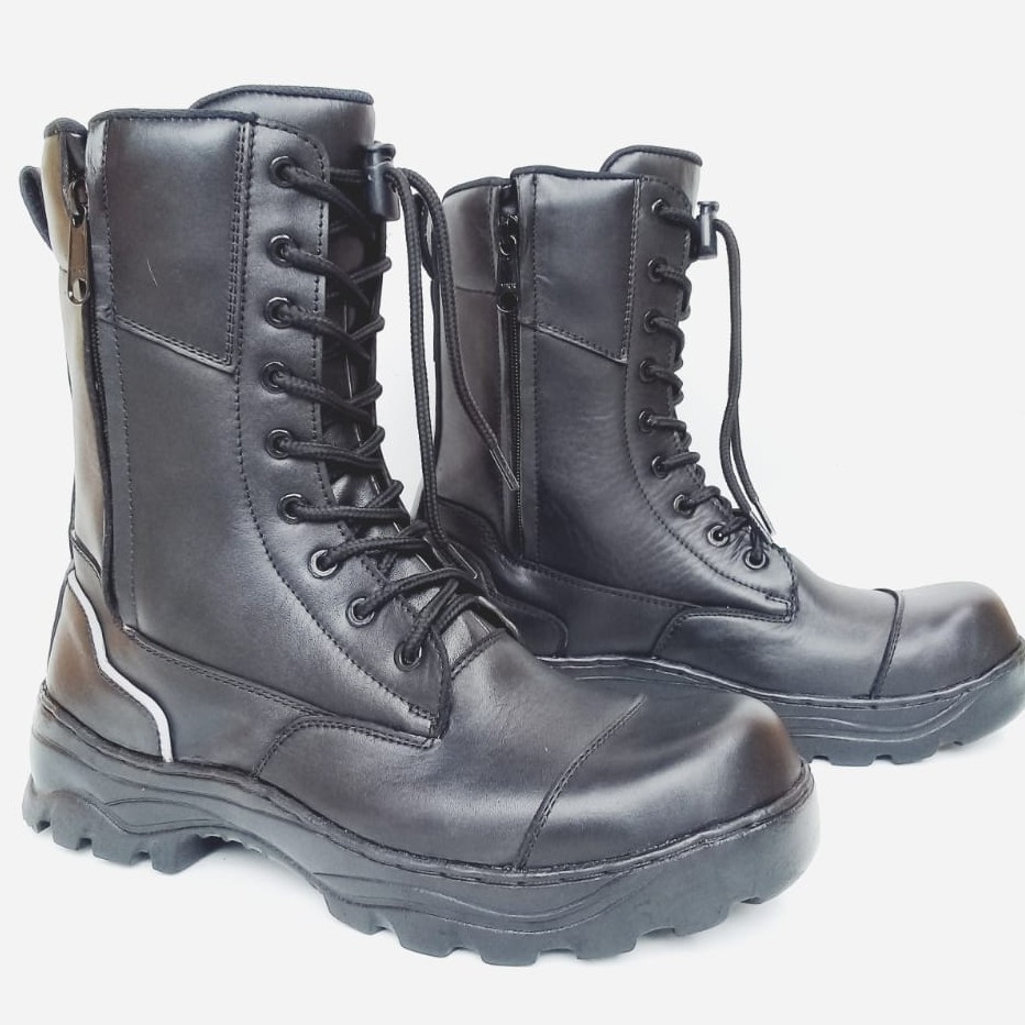 SEPATU PDL KULIT ASLI SAFETY UJUNG BESI DAMKAR / PEMADAM KEBAKARAN SEPATU BOOTS SAFETY PRIA WANITA