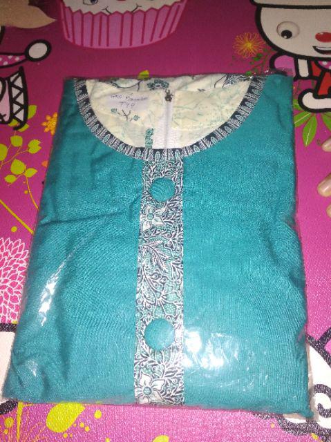 Qnunbatik Gamis Batik 9-12th Anak Perempuan Tanggung Melati Dsr Cream