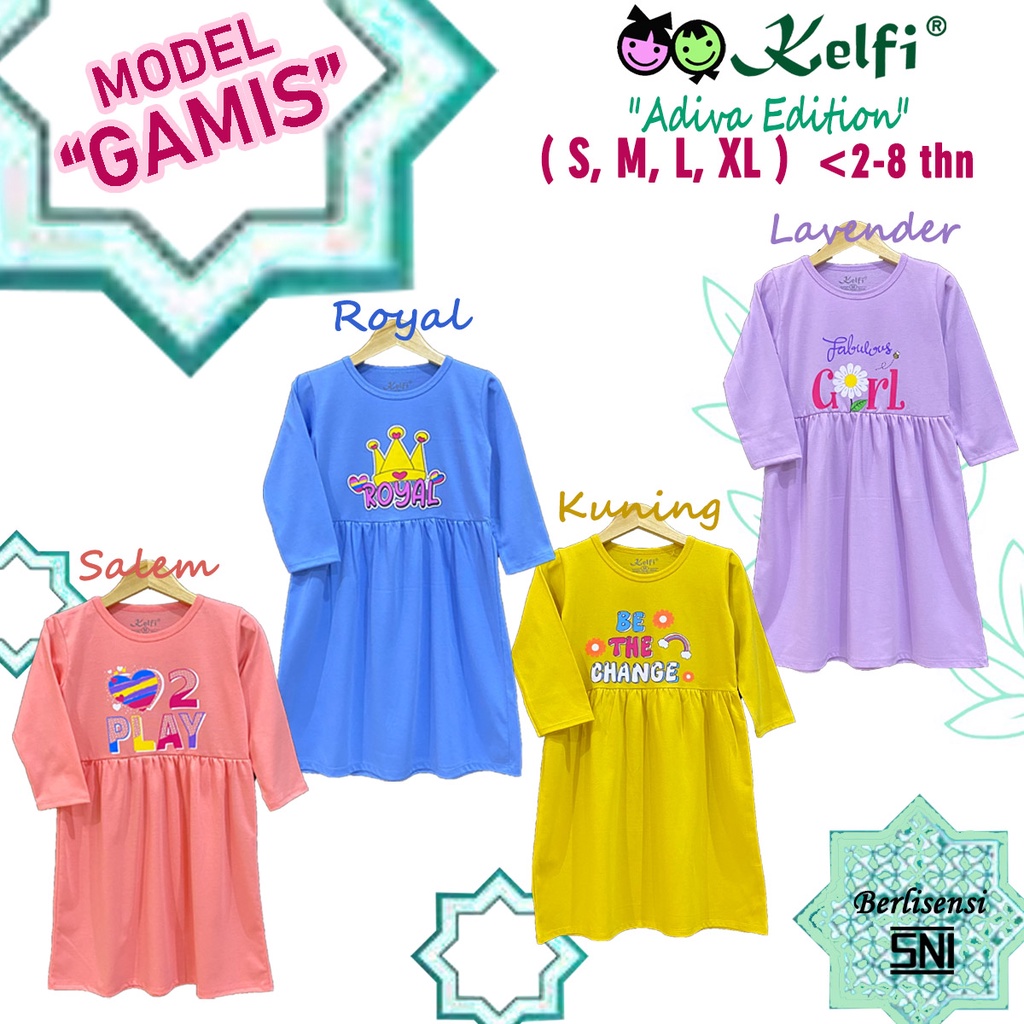 KELFI GAMIS ANAK USIA 2 - 8 TAHUN =&gt; NEW LAUNCHING ADIVA EDITION