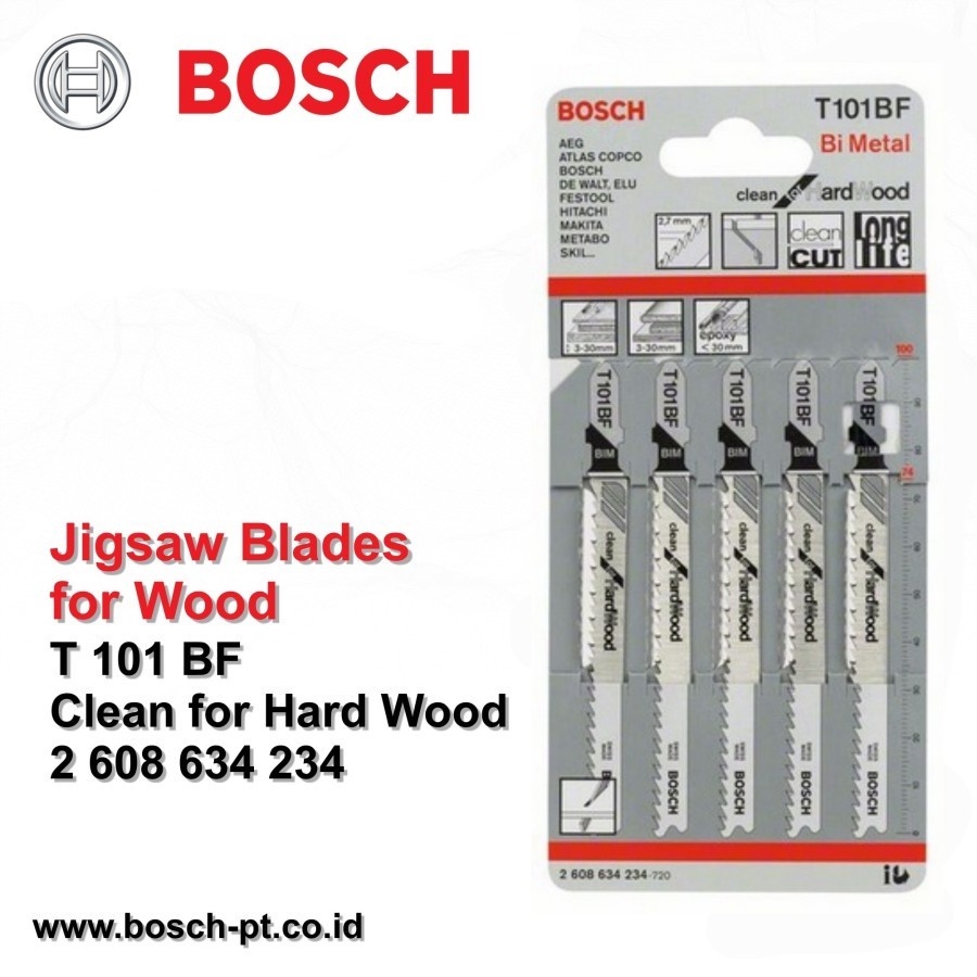 BOSCH T 101 BF Jigsaw Blade for Wood BOSCH T 101 BF Mata Gergaji Kayu