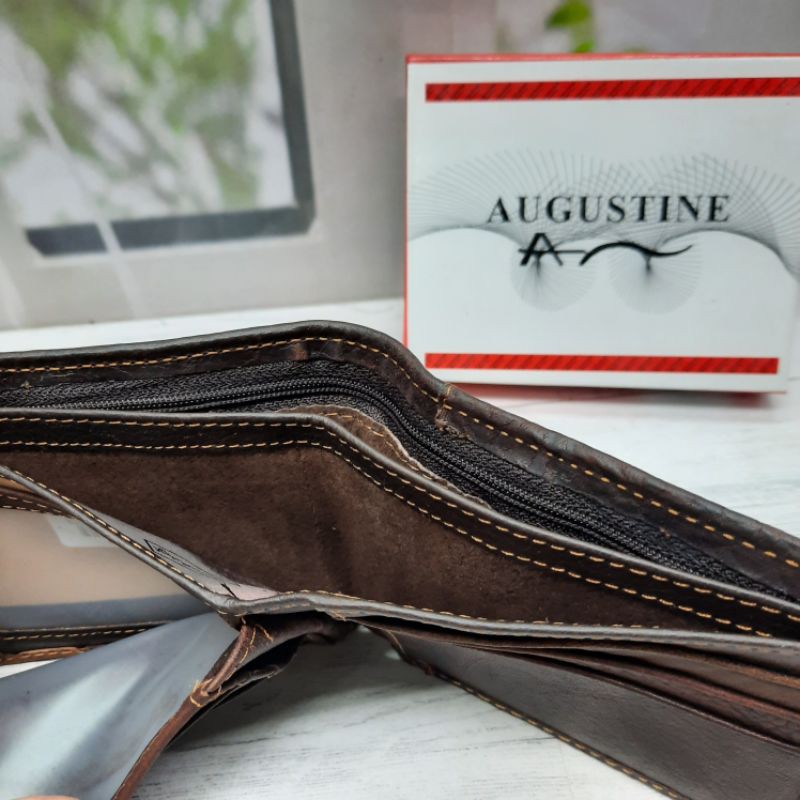 Dompet Kulit Augustine Variasi A602. Dompet kulit sambung. Dompet Kulit asli.