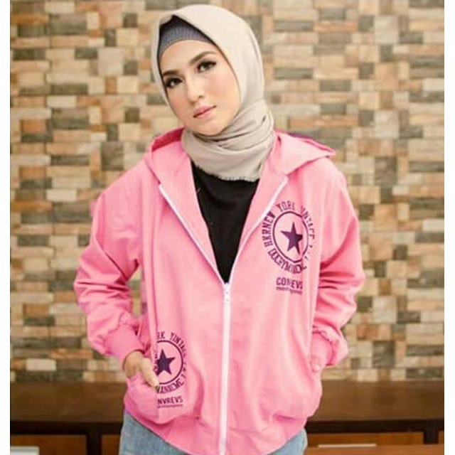 damai fashion jakarta - jaket sweater hoodie wanita ANABEL 3 warna - konveksi murah tanah abang