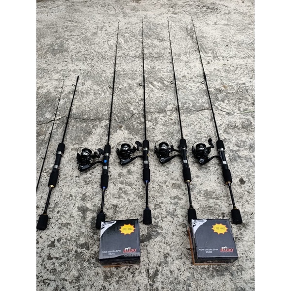 SATU SET / SEPAKET JORAN PANCING MURAH UL ULT RALIGHT UDANG L ENTUR SAKURA 2-6LB MAX 3KG 165CM & 180