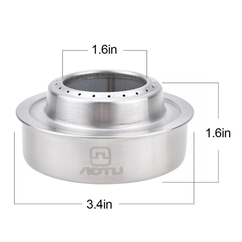 Kompor Gas Alcohol Stove Portable untuk Camping - AT6389 - SQTP07SV Silver