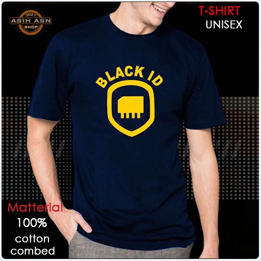 BAJU KAOS PRIA DISTRO BLACK ID LOGO KUNING KAOS PRIA DISTRO KEREN BAJU KAOS BERKUALITAS PREMIUM Tshi