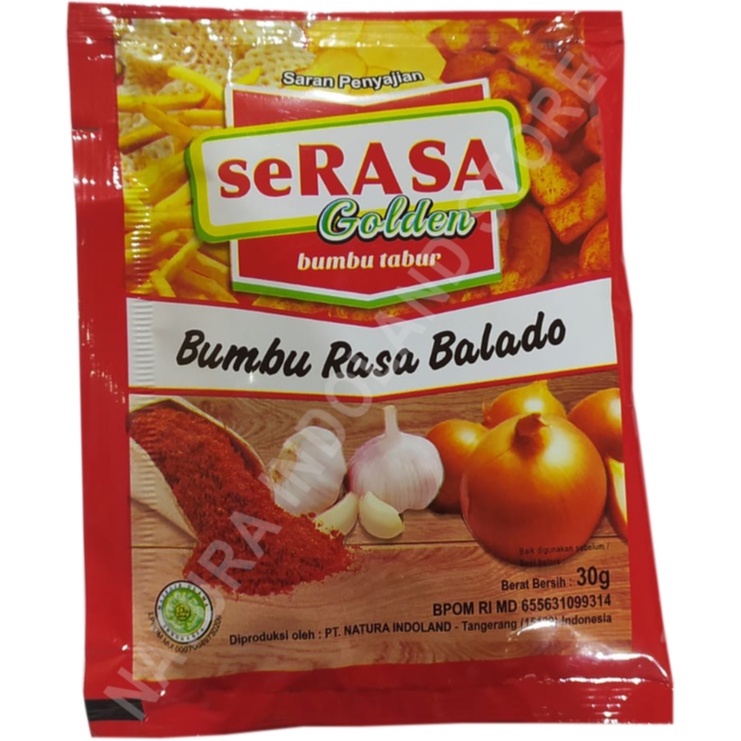 

Serasa Golden kemasan 30 gr : Rasa Balado (1 Renceng isi 10 Pcs)